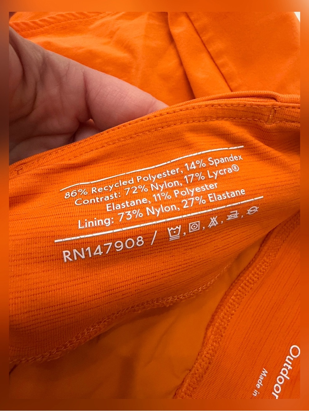 Outdoor Voices Hudson Shorts - Liner - Orange Athletic Shorts - M - Picture 10 of 14